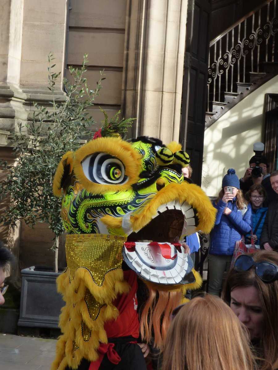 Chinese New Year 2018 yellow dancing dragon St Philip's Cathedral